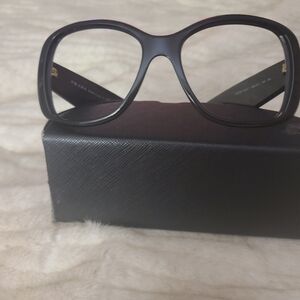 100% Authentic Prada Elegant Black Glasses Frame Only